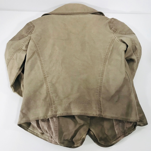 Black Sheep Women’s Studded Jacket Moto Style Tan - Picture 8 of 8
